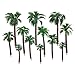 CSPRING 12PCS Green Plastic Model Trees Layout Rainforest Train Palm Tree Diorama Scenery for Home Outdoor Garden Decor