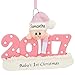 Baby's First Xmas Ornament 2019 - Pink/Girl - Includes Personalization
