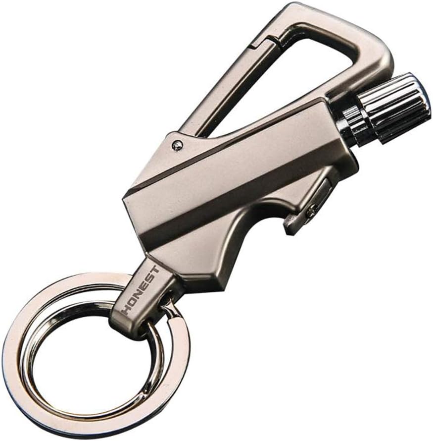 xianmaige Multi-Function Metal Fire Starter Match Lighter Key Chain Multifunction Tool Cigarette Lighter Key Chain Creative Portable