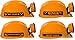 Light-up Hard Hat Including Miner, Railroader, Builder and Spelunker Helmet Labels (Orange)