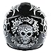 TCMT Dot Youth & Kids Motocross Offroad Street Helmet Black Skull Motorcycle Helmet White Dirt Bike Dirt Bike Helmet+Goggles+gloves (XL, black)