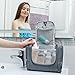Hanging Toiletry Bag with Travel Bottles Set - Toiletry Kit - Shower Bag for Men and Women - Waterproof Organizer for Travel Accessories Cosmetics Makeup with Mesh Pockets and Sturdy Hook - Gray