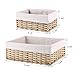 HOSROOME Handmade Wicker Storage Baskets Set Woven Decorative Organizing Nesting Baskets for Bedroom Bathroom(Set of 4,Beige)