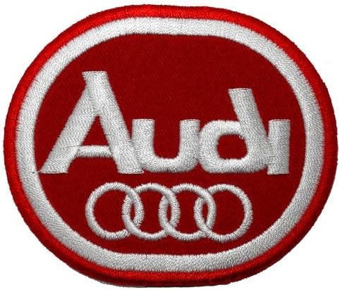 3-Pack 2.5" x 3"Audi Motorsport Racing Team Red-White DIY Embroidered Sew Iron on Patch
