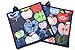 Apple Quilted Fabric Pot Holders Set in Colorful Retro Fabric
