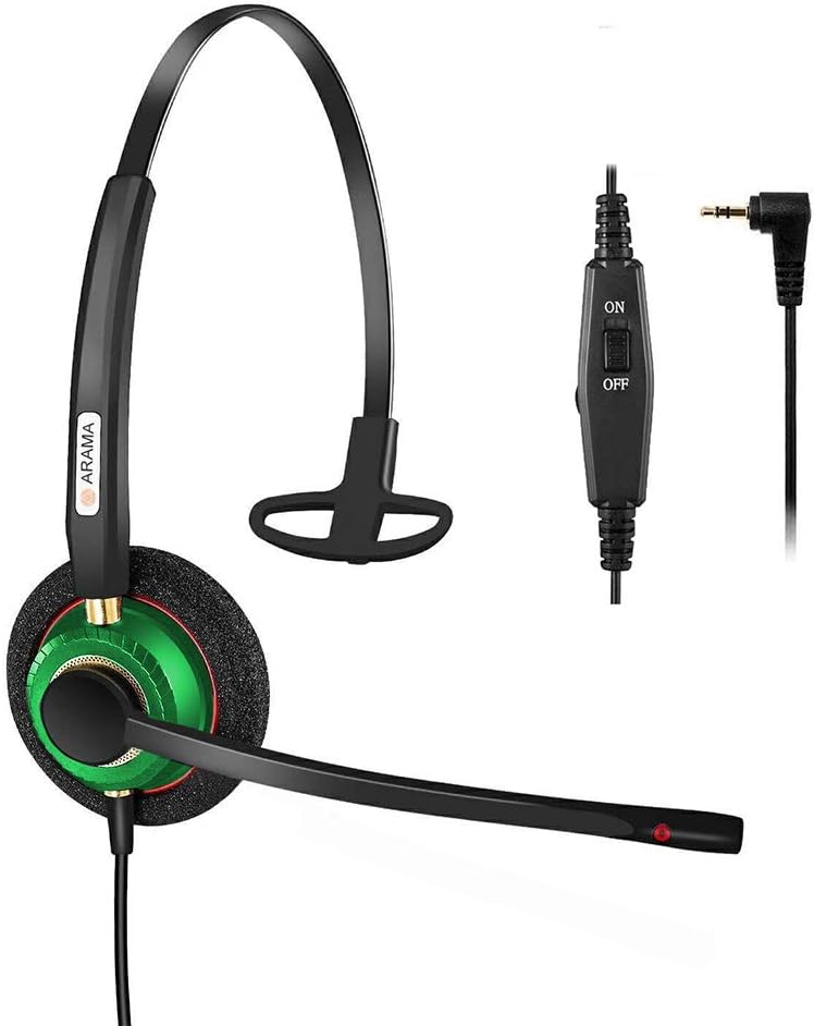 Arama Cell Phone Headset with Noise Canceling Boom Mic Amazon.co.uk Electronics