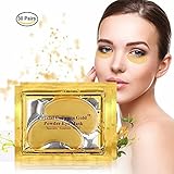 GARYOB 30 Pairs Gold Eye Mask Powder Crystal Gel Collagen Eye Pads For Anti-Aging & Moisturizing Reducing Dark Circles, Puffiness, Wrinkles