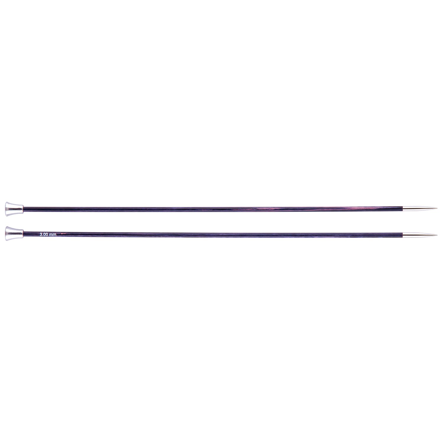 KnitPro Royale: Knitting Pins: Single Ended: 25cm x 3.00mm, Birchwood, brass, Multi-Colour, 3mm