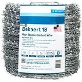 Bekaert 118230/177495 4-Point Barbed Wire 1320 ft L 5 ft Barb Galvanized