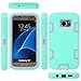 E LV Galaxy S7 Case Hybrid Defender Rugged Shockproof Dirtproof Case Cover for Samsung Galaxy S7 - [Mint/Grey]