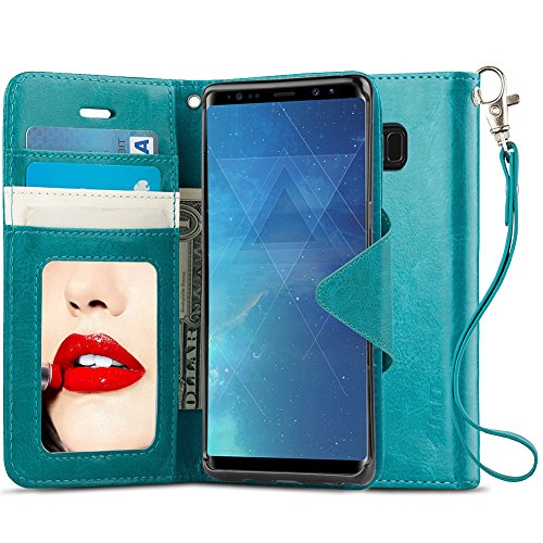 Galaxy note 8 case, j&d [rfid blocking wallet] [mir…