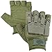Valken Half Finger Plastic Back Gloves, Olive, Medium/Large