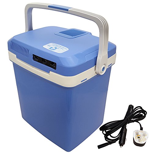 [- Crystals 12V AC/DC 26L Portable Car Cooler & Warmer Traveler Mini Fridge for Picnic Camping