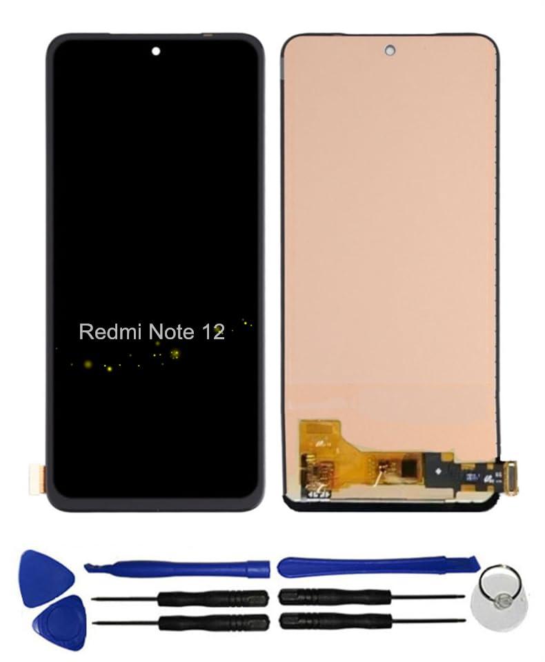 OYOG Replacement for Xiaomi Redmi Note 12 4G 22111317I 22111317G 22101317C 23021RAAEG 23021RAA2Y 23027RAD4I 23028RA60L Touch Screen Digitizer Assembly LCD Display (No Bezel Frame) Black