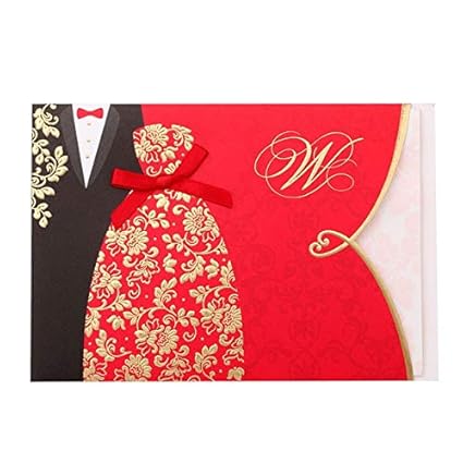 Amazon Com Occus 25pcs Red Bride And Groom Wedding