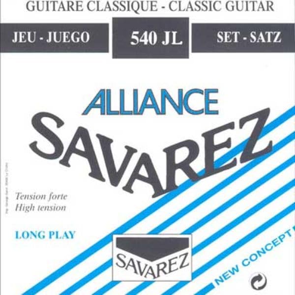 Savarez 540JL High Tension Strings for Classical Guitars with Tailpiece - Alliance Trebles, Classic Basses, Full 6 String Set