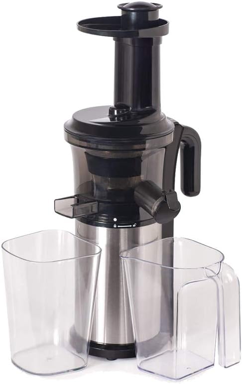 BPA Free Stainless Steel 200W Masticating Slow Juicer Fruit and Vegetable Juice Extractor Compact Cold Press Juicer Machine