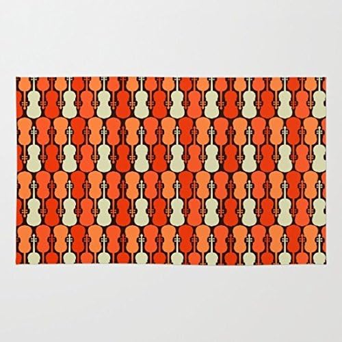Violoncello Doormat Floor Mat Rug Inside Rubber Doormat 23.6''(L) x 15.7''(W)