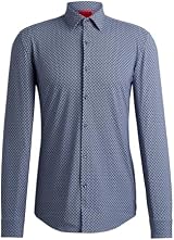 HUGO Men's Kenno Shirt Dark Blue Size 43