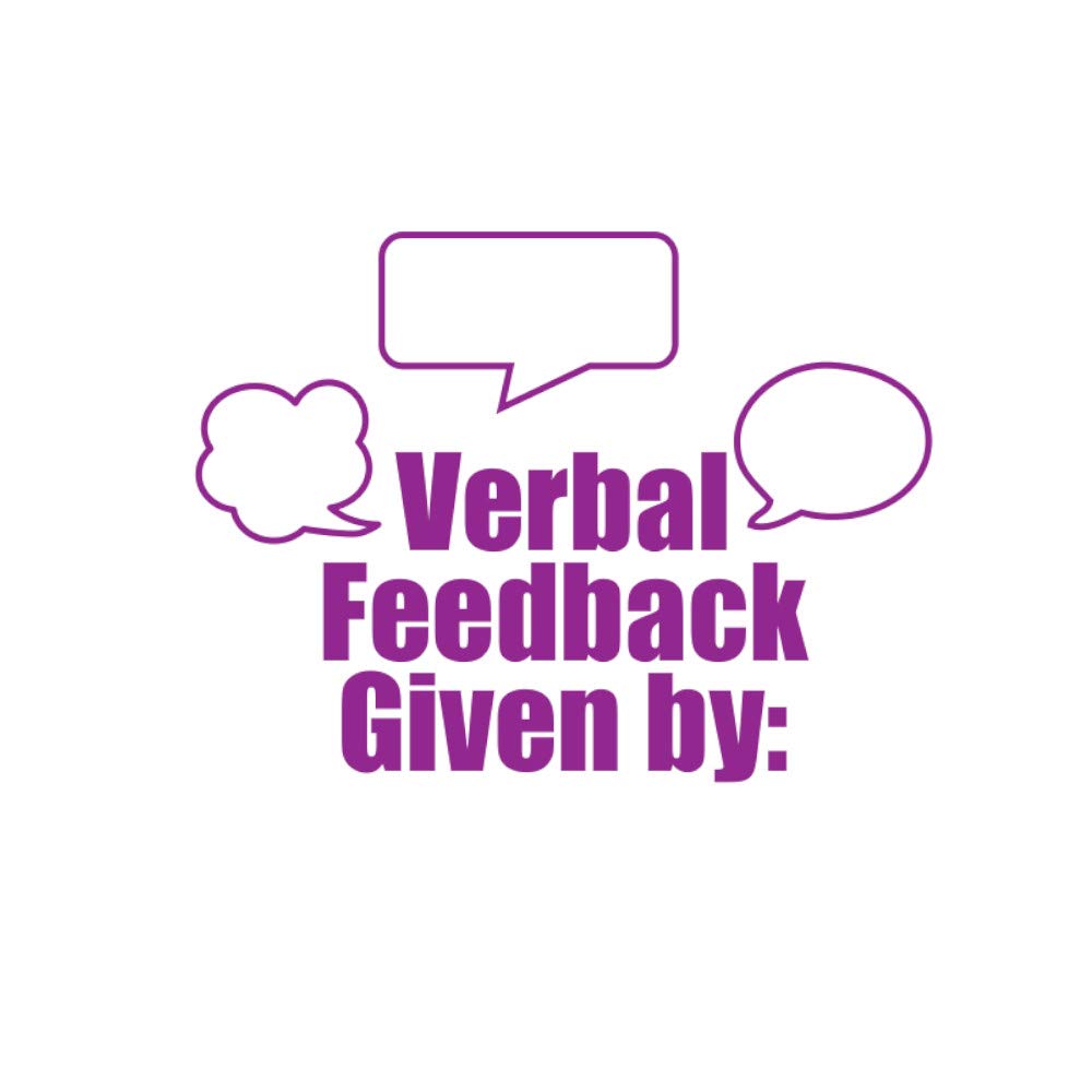 Verbal Feedback Given By Stamper - Purple