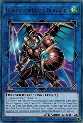 Yu-Gi-Oh! - Gladiator Beast Dragases - CYHO-EN099 - Rare - 1st Edition - Cybernetic Horizon