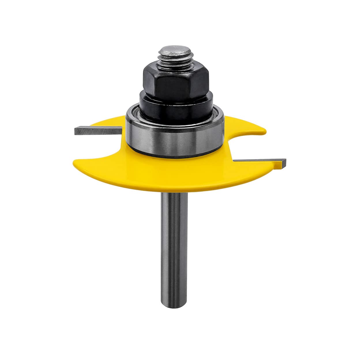 Bestgle 1/4 Inch Shank Slotting Cutter Router Bits with Top Bearing Slot Cutter Woodworking Tool (1/16" Thick x 9/16" Deep)