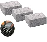 3 Pack 100% Ecological Odorless Grilling Stone Cleaner,Removes Encrusted Greases, Stains, Residues, Dirt,Reusable De-Scaling Stones