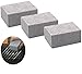 3 Pack 100% Ecological Odorless Griddle Dtone Cleaning Block,Removes Encrusted Greases, Stains, Residues, Dirt,Reusable De-Scaling Cleaner Stones