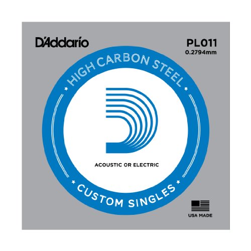 D'Addario PL011 Plain Steel Guitar Single String, .011