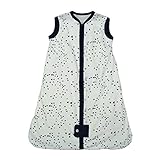 Burt's Bees Baby - Beekeeper Wearable Blanket, 100% Organic Cotton, Twinkle Bee Midnight (Medium)