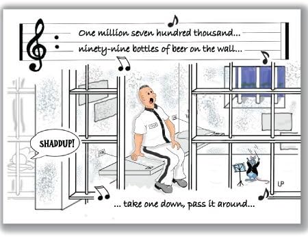 Uncle Pokey Birthday Card - Unavoidably Detained - Humorous Belated Birthday Wish in Full Color Art on 100 pound paper with envelope folding to 5"x 7" Sold as a single card