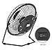 10000 Clip on Fan, Small Desk Stroller Fan Battery Operated with Rechargeable USB & Hook, 3 Speed-4 Mode-6 Inch-360 Rotation Portable Quiet for Baby, Black Ezire