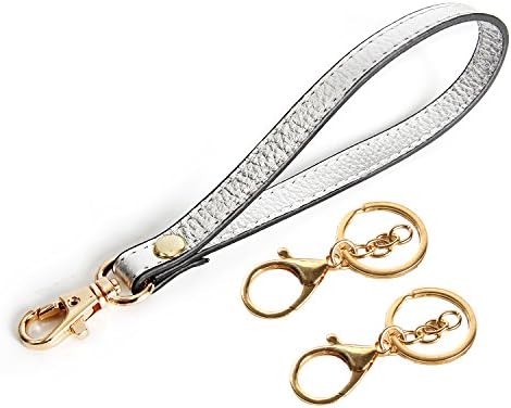 UTreers Wristlet Strap, Genuine Leather Keychain Wristlet KeyChain Hand Strap for Wallet Purse Clutch Cellphone Wristlet Key