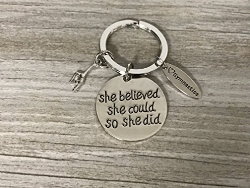 image for The Infinity Collection Gymnastics Keychain- She Believed She Could So