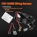 Primelux Universal Relay Wiring Harness for LED Light Bars Driving Lights Fog Lights Work Lights (1 Lead(1x25A,14AWG))