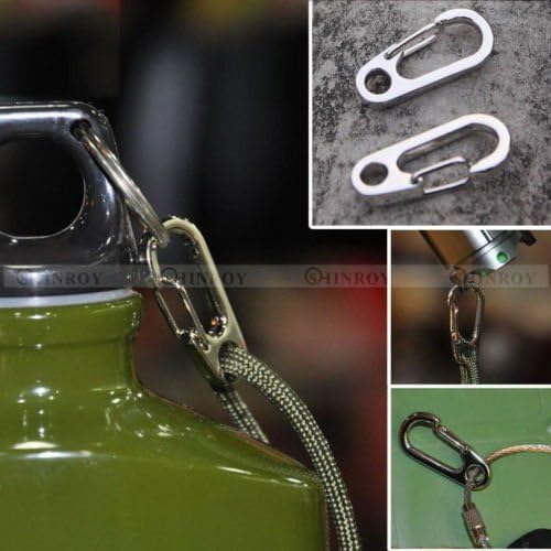 MIJORA-10PCS EDC Buckle Clip Paracord Carabiner Snap Hook Keyring Outdoor Camping Tool