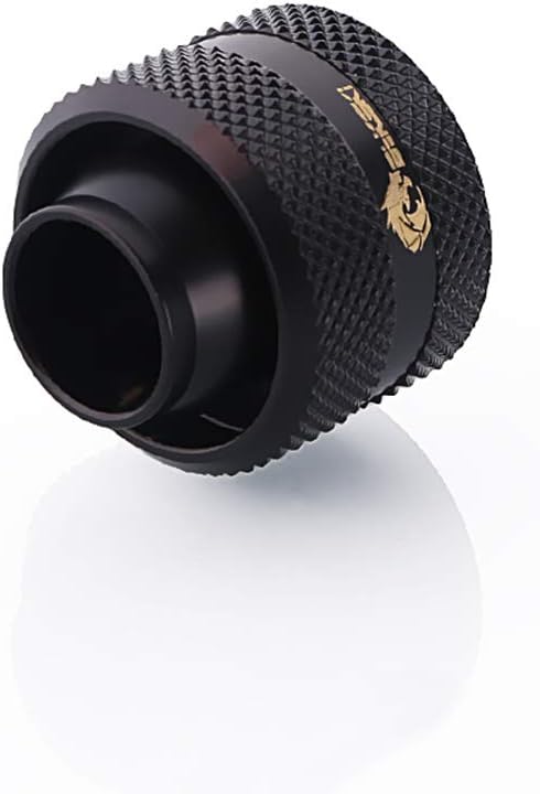 Bykski G1/4" 13/19mm (1/2" ID, 3/4" OD) Compression Fitting for Soft Tubing, 8-Pack (Black)