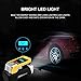 rourlinge 12V DC Air Compressor Pump, 150 PSI Car Digital Display Auto Pump Tire Inflator with Preset Pressure Auto Shut Off Gauge and Emergency Light for Car Tyre, Motorcycle, Bicycle (Black)