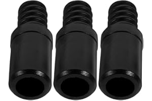 PACKOVE 3pcs Black American-Style Threaded Tip Replacement for 25mm Metal Extension Poles, Compatible