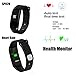 Blood Pressure Bracelet Fitness Tracker - Homestec S4 Smart Watch with SPO2H Heart Rate Monitor Sleeping Management Pedometer with OLED Touch Screen for Android iOS (Black)