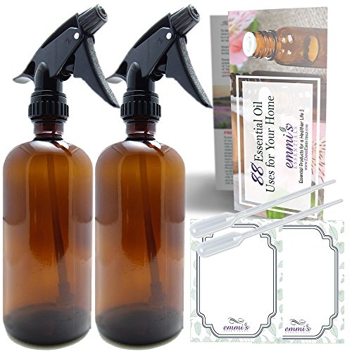 Emmi S Essentials Empty Glass Spray Bottle Adjustable Mist And