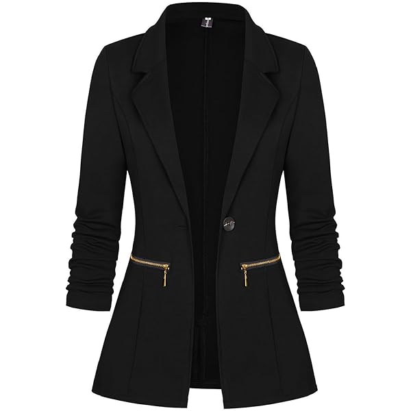 Women Sequins Color-Block Blazer Lapel Long Sleeve With Pocket Work Office  Bussiness Jacket Black S at Amazon Women's Clothing store