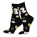 TeeHee Dog Lover Women's Cotton Crew Socks-Black