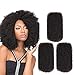 FASHION IDOL Afro Kinkys Bulk Human Hair for Dreadlock Extensions Loc Repair Braiding Twist Tight Afro Kinky Human Hair for Loc 3 Packs 150 Gram Natural Black 14 Inches 5.3 Oz