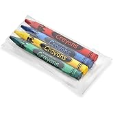 CrayonKing 100 Bulk Crayons, 25 Individually Wrapped 4-Packs | Non-Toxic, Perfect for Restaurants, Perfect for Classrooms, Pe