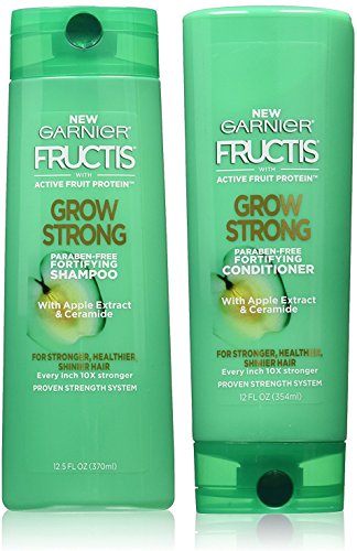Garnier Fructis Haircare - Grow Strong - Paraben-Free - Shampoo (12.5 FL OZ) & Conditioner (12 FL OZ) Set - One Set