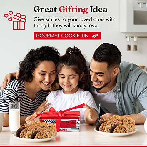 David's Cookies 1lb Assorted Flavors Fresh Baked Cookies Gift TIn