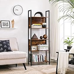 VASAGLE ALINRU Storage Shelf, Bookshelf with 5