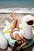 Giant Pool Float - 5.8 Feet Long Luxury Edition Inflatable Swan Pool Float Lounger - Kids and Adults Inflatable Pool Float