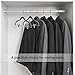 SONGMICS Hangers, 12-Pack Pant Hangers Velvet, No-Slip Strong Enough and Space Saving with Metal Clips Grooves Hook for Coat Pants Jacket, Gray UCRF12V